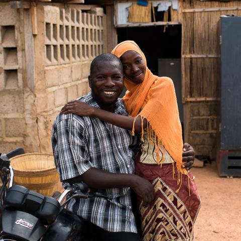 Newlywed couple in Ouagadougou.